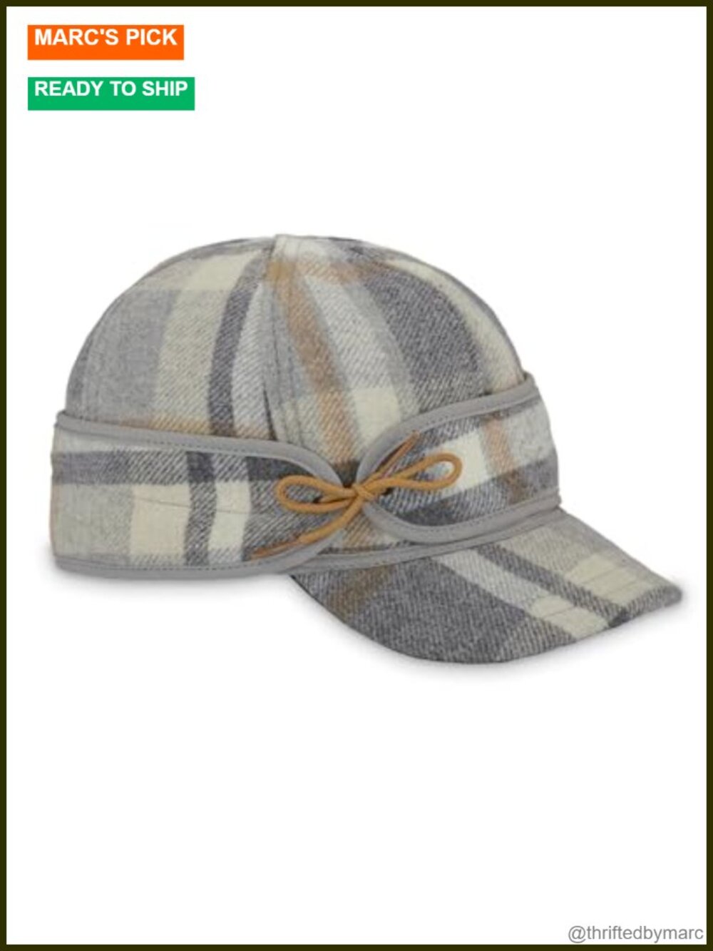 Stormy Kromer Sidekick Hat Men's Wool Blend Newsboy Cap Cotton Flannel Lining